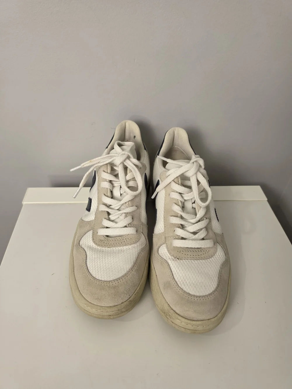 Veja White Nautico V-10 B-Mesh Sneakers Size 8 Women's